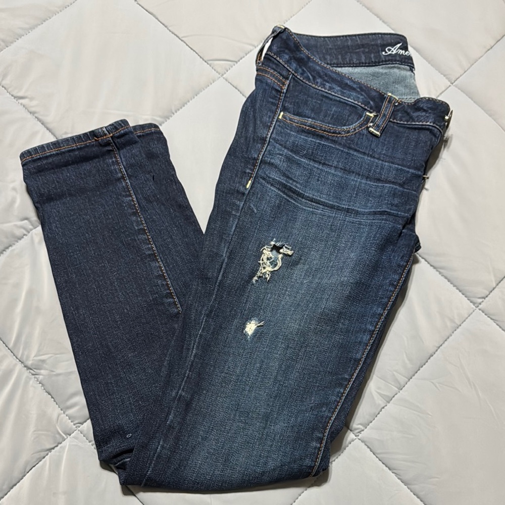 American Eagle Outfitters Women's Dark Blue Jeans